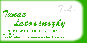 tunde latosinszky business card